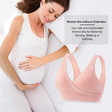 Dlala 3 Pack Women's Maternity Seamless Nursing Bra for Sleep and Breastfeeding