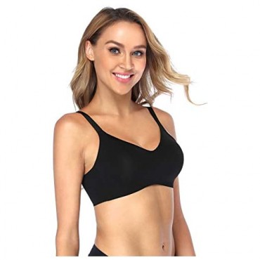 Momcozy Ultimate Lift and Support Wire Free Bra for Woman Large Black