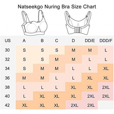 Natseekgo 3Pack Seamless Nursing Breastfeeding Bra Padded Clip Down Maternity Bralette with Extra Bra Extenders