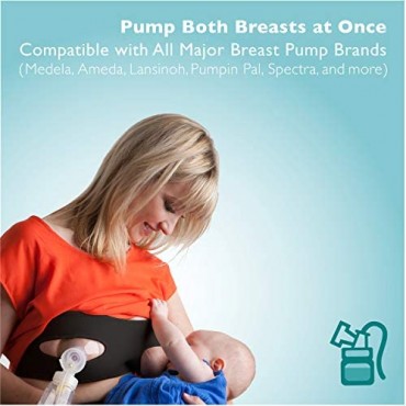 Pump Strap Handsfree Strapless Pumping Bra for Breastfeeding Women Easy Size-Adjustable Pumping Bra