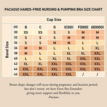 Pumping Bra Hands Free Pumping and Nursing Bra Plus Size Maternity Sleep Bra S-XXXL