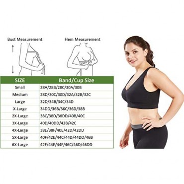 AM CLOTHES Plus Size Yoga Sports Bras for Women Seamless Wireless with Removable Pads
