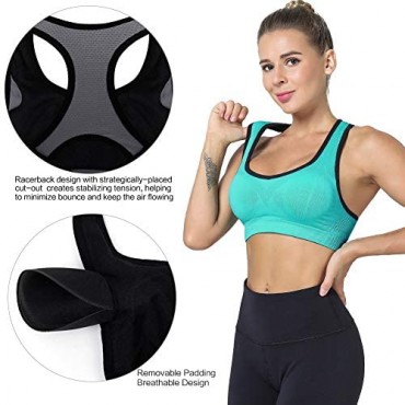 CLUCI Sports Bras for Women High Impact Workout Racerback Support Seamless Plus Size Running Gym Activewear