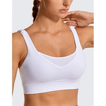 CRZ YOGA High Impact Convertible Racerback Sports Bra for Woman Padded Wirefree Workout Bra Tops