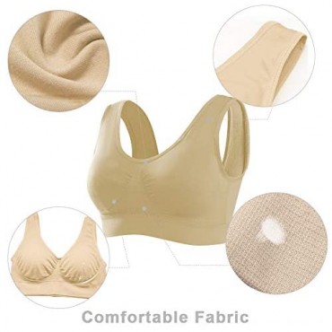 NanaDay Sports Bra Comfort Seamless Wireless Bras with Removable Pads