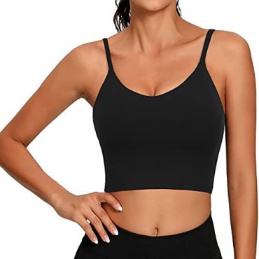 Ninedaily Women's Sports Bra Padded Crop Tank Tops Workout Running Yoga Shirts