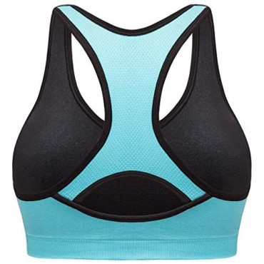 Padded Racerback Sports Bras for Women High Impact Active Wear Bra Pack of 5