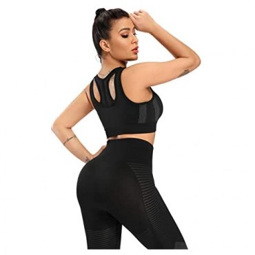 starrism Sports Bras for Women High Impact Yoga Clothes Joggers Workout Tank Tops Gym Fitness