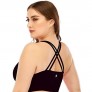 Strappy Sports Bra for Women Longline Plus Size Cross Back Cool Yoga Workout Gym Padded Cute Cami Crop Top Bra