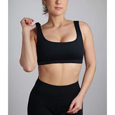 Tonatti Black Sports Bra with Adjustable Back (XS-XL) Cute Sports Bras for Women Workout Sports Bra Yoga Bras Yoga Sports Bra