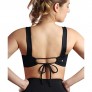 Tonatti Black Sports Bra with Adjustable Back (XS-XL) Cute Sports Bras for Women Workout Sports Bra Yoga Bras Yoga Sports Bra