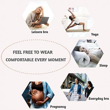 UOTJCNR Women's Seamless Wireless Invisible Bra Comfy Sleep Bras Thin Soft Daily Bras for Yoga Sport