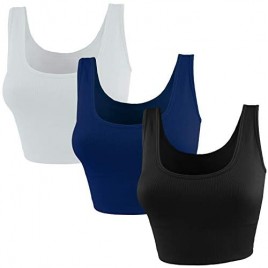 VALANDY Sports Bra for Women Seamless Light Support Wireless Yoga Bralette Crop Tank Top