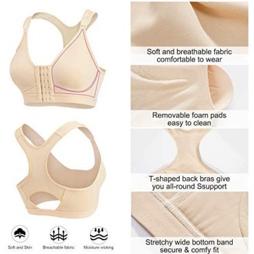 Women's Post-Surgery Bra Surgery Front Opening Sport Bra Without Steel Ring Compression Surgery Recovery Bras