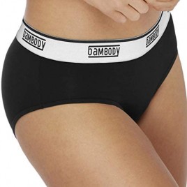 Absorbent Hipster: Sporty Period Panties | Protective Active Wear Underwear (X-Small 1 x Black)