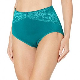 Ahh By Rhonda Shear Women's Seamless Brief with Lace Inset