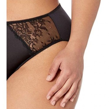 Brand - Arabella Women's Hi Leg Lace Detail Panty 3 Pack