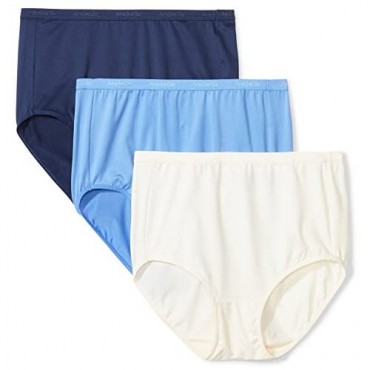 Brand - Arabella Women's Microfiber Brief Panty 3 Pack