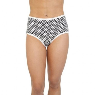 CHEROKEE Women's 6-Pack Ladies Microfiber Brief Underwear white/black/print