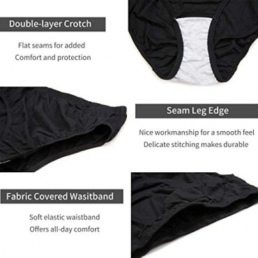 FROLADA Women's Underwear Cotton Bikini Panties Soft Breathable Panty 5 Pack