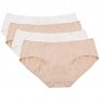 Hesta Women's Organic Cotton Basic Panties Underwear 4 Pack (Large  2white/2natural)