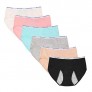 Nalwort Teen Girls Period Underwear Menstrual Period Panties Leak-Proof Organic Cotton Protective Briefs Pack of 6
