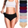 OLIKEME Underwear for Women Mid Waisted Soft Full Coverage Breathable Cotton Ladies Panties Briefs 5 Pack