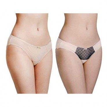Organic Underwear for Women – Lowrise Cotton Panties – Odour Inhibiting – Ultra Comfort – Skin-friendly (4 Pack)
