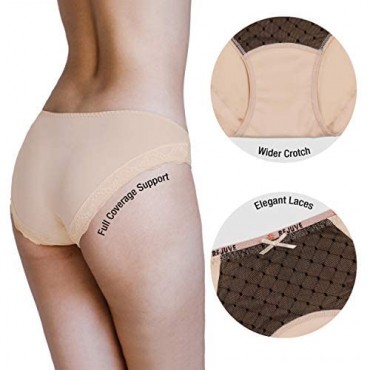 Organic Underwear for Women – Lowrise Cotton Panties – Odour Inhibiting – Ultra Comfort – Skin-friendly (4 Pack)