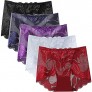 Pholeey Sexy Underwear for Women Ladies Seamless Brief Womens Lace Panties 5-Pack