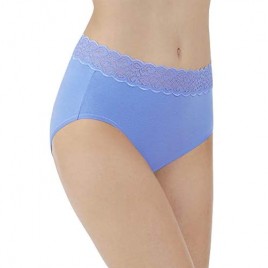 Vanity Fair Women's Flattering Lace Cotton Stretch Brief Panty 13396