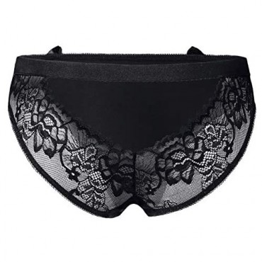 Verano Women's Crotchless Briefs V-Back lace Panties