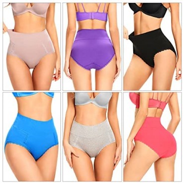 Womens Cotton Underwear High Waist Postpartum Care Panties Soft Breathable No Muffin Briefs Ladies(Multipack) for S-4XL