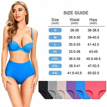 Womens Cotton Underwear High Waist Postpartum Care Panties Soft Breathable No Muffin Briefs Ladies(Multipack) for S-4XL