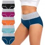 Women's Cotton Underwear High Waisted Full Coverage Briefs Soft Stretch Ladies Panties Multipack Regular & Plus Size