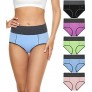 Women's Underwear High Waisted Cotton briefs Panties stretch soft breathable Regular & Plus Size 5-Pack