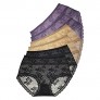 AIDI Goose Lace Underwear for Women Sexy Hipster Boy Short Mid-Waist Panties 6-Pack