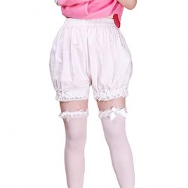 AvaCostume Women's Cotton Lace Bloomers Shorts