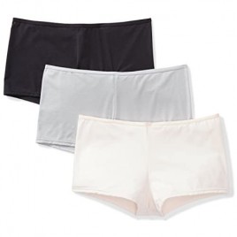 Brand - Mae Women's 3-Pack Microfiber Boyshort Underwear