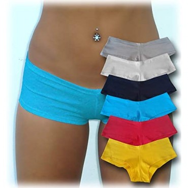 Brazilex Women's Boy Short Panties Cotton (6 Pack)