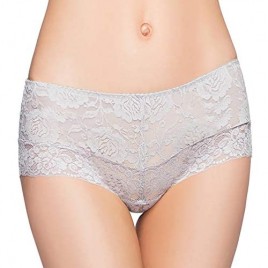 Eve's temptation Women Lily Everyday Mid-Waist Panties Lace Slimming Tummy Control Underwear Full Coverage Boyshorts
