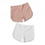 Floerns Women's Lace Trim Elastic Waist Solid Shortie Underwear Panty 2 Pack