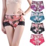 Floral Panties for women with Lace Trim Cotton Boyshort Underwear Lace Hipster Panties