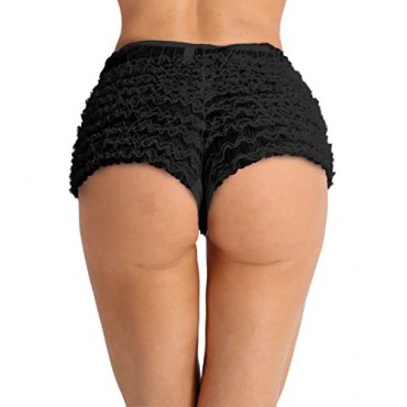 Mufeng Women's Frilly Lace Ruffles Pettipants Panties Bloomers Booty Shorts Panties Underwear