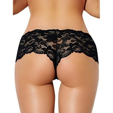 Oliveya Womens Plus Size Boyshort Panties Lace Underwear Briefs Lingerie Thong
