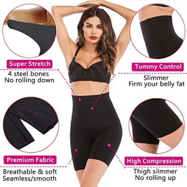 OMG Shop Womens Shapewear Tummy Control Shorts High Waist Thigh Slimmer Body Shaper Underwear Mid-Thigh Panties