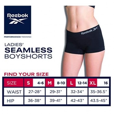 Reebok Women’s Seamless Performance Boyshort Panties (8 Pack)