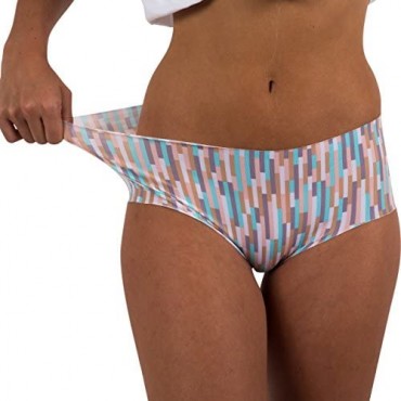 Sexy Basics Women's 6 Pack Laser Cut Seamless Invisible Boyshort Panty