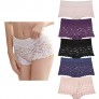 Vevina Unicorn Women's Lace Underwear Boyshort Panties Hipsters Panty-5 Pack