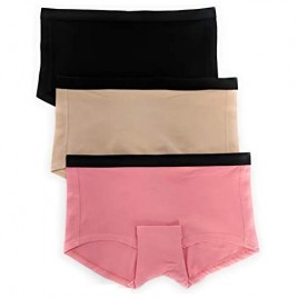 Vogi Underwear Women's Cotton Stretch Boyshort 3 Pack Panties